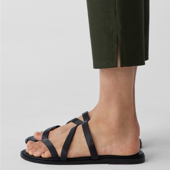 NWT Eileen Fisher Olive Green Washable Stretch Crepe Pants Small S - Picture 10 of 11